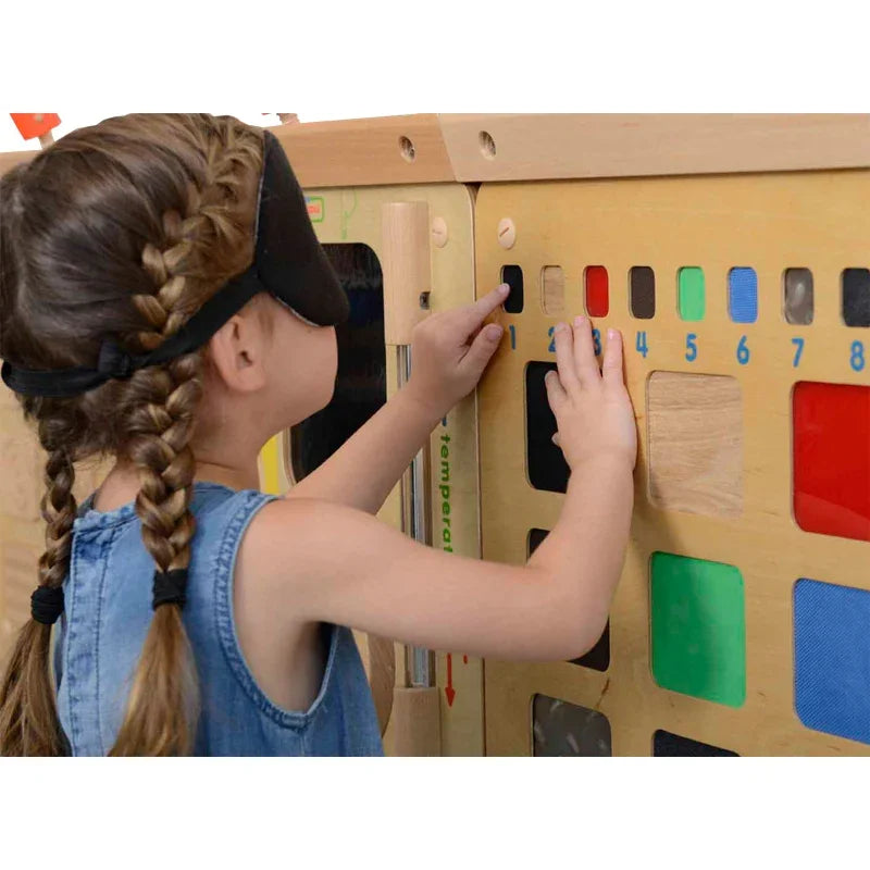 MASTERKIDZ Tablica Edukacyjna Rozpoznawanie Materiałów Faktur Zmysł Dotyku - zabawki-dla-dziewczynki