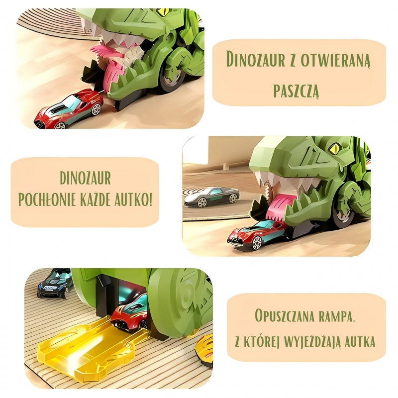 8-WOOPIE Zestaw Pojazdów Tor Dinozaur Pożeracz 13el.-8