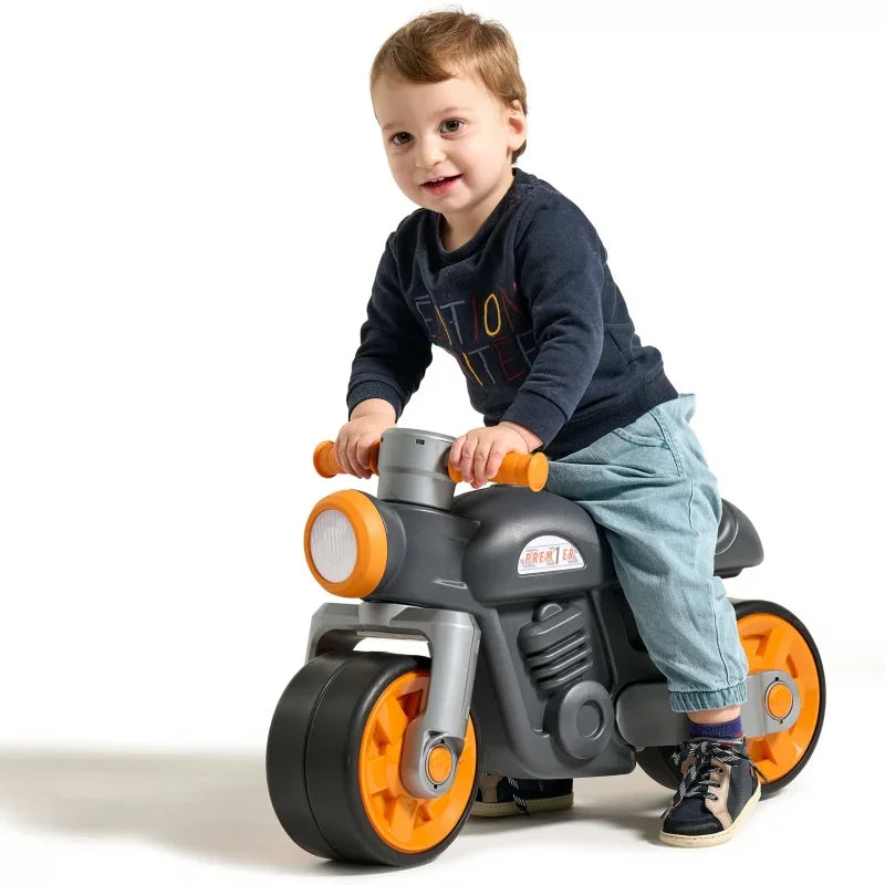 FALK Jeździk Biegowy Ciche Koła Motor Prem1er Retro Czarny 12m+ - zabawki-dla-dziewczynki