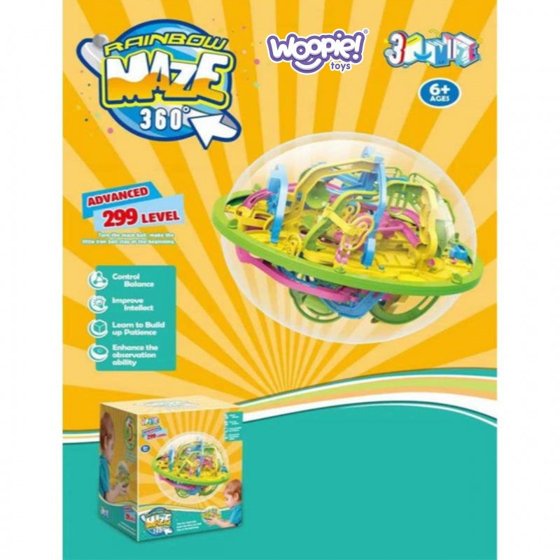 4-WOOPIE Labirynt Kulkowy 3D 360 Gra Logiczno Zręcznościowa-4