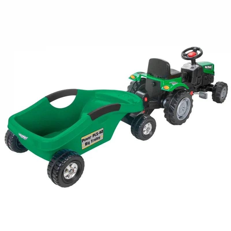 WOOPIE Traktor na Pedały Big PowerTrac z Przyczepą XXL - zabawki-dla-dziewczynki