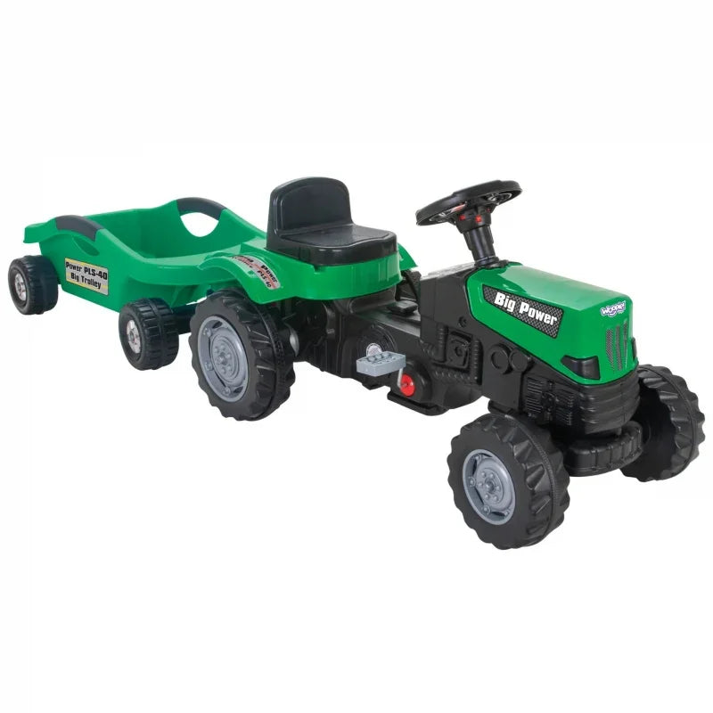 WOOPIE Traktor na Pedały Big PowerTrac z Przyczepą XXL - zabawki-dla-dziewczynki
