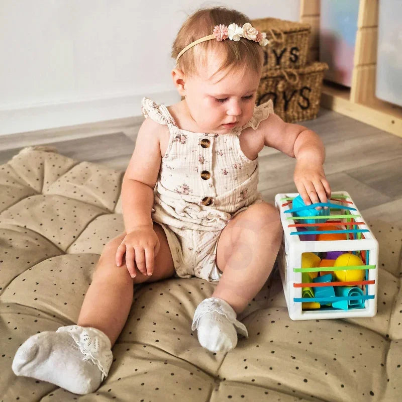 WOOPIE BABY Elastyczna Kostka Sensoryczna Sorter dla Dzieci Kolorowe Kształty Alfabet 15 el. - zabawki-dla-dziewczynki