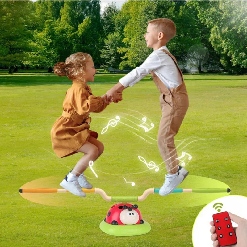 WOOPIE Gra Zręcznościowa 3w1 Wyrzutnia Rakiet Skakanka Rzut do Celu Biedronka - zabawki-dla-dziewczynki