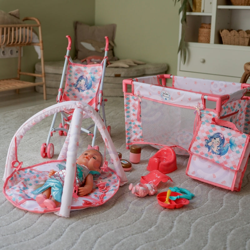 3-WOOPIE ROYAL Lalka Bobas 36 cm Syrenka Interaktywna Zestaw XXL Opiekunka 18w1-3