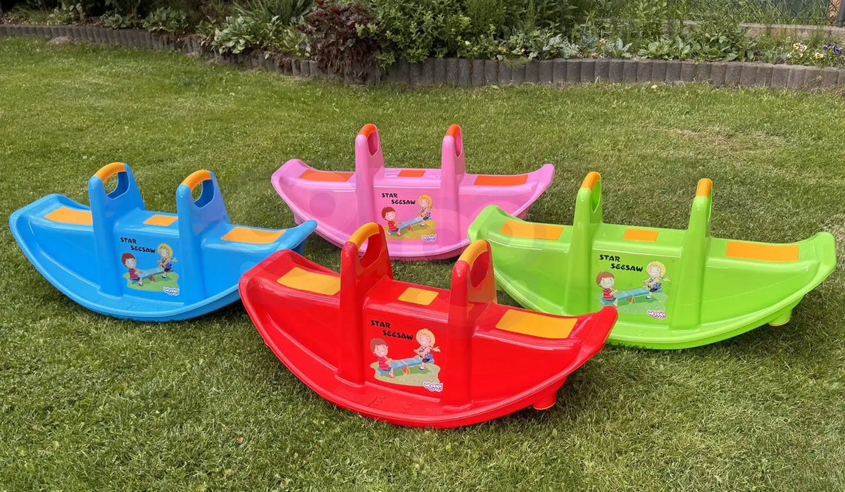 7-WOOPIE Bujak Wieloosobowy STAR Huśtawka Równoważna Zielona-7