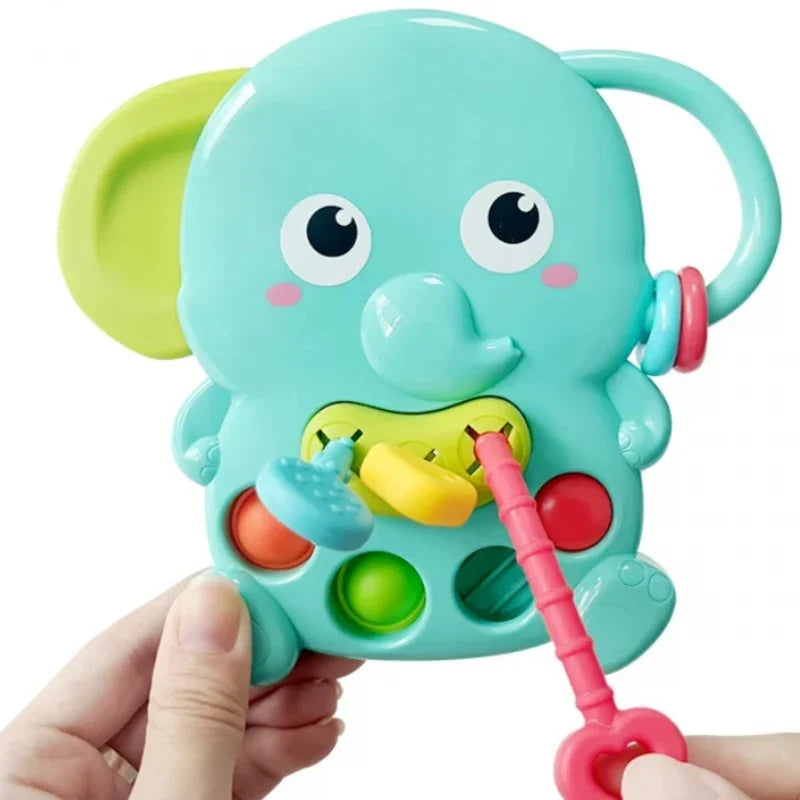 WOOPIE BABY Gryzak Sensoryczny Słonik Montessori 4w1 - zabawki-dla-dziewczynki