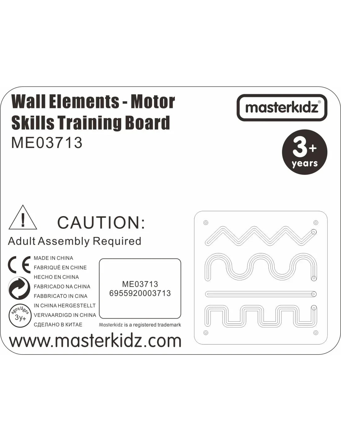 12-MASTERKIDZ Tablica Przesuwna Mała Motoryka Montessori-12