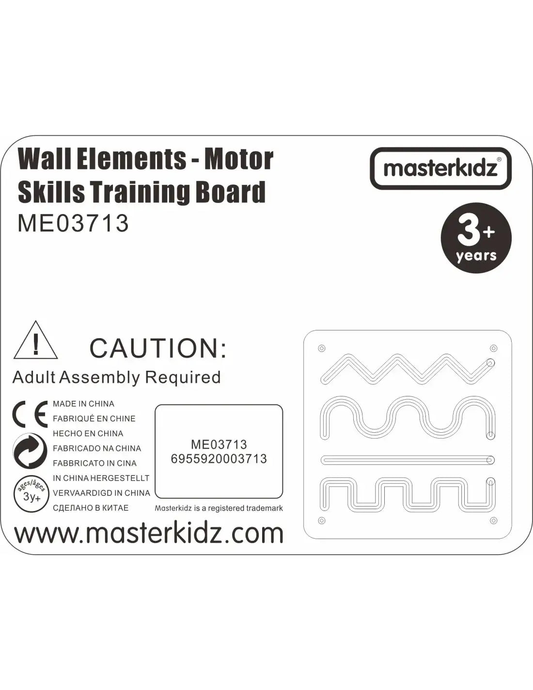 12-MASTERKIDZ Tablica Przesuwna Mała Motoryka Montessori-12