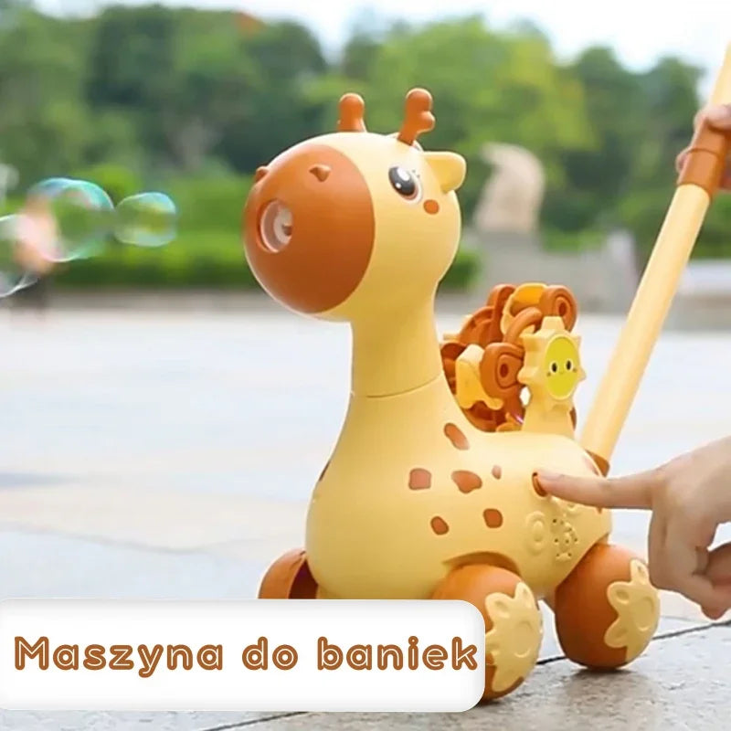 WOOPIE Pchacz Żyrafka 2w1 Maszyna do Robienia Baniek Mydlanych dla Dzieci - zabawki-dla-dziewczynki