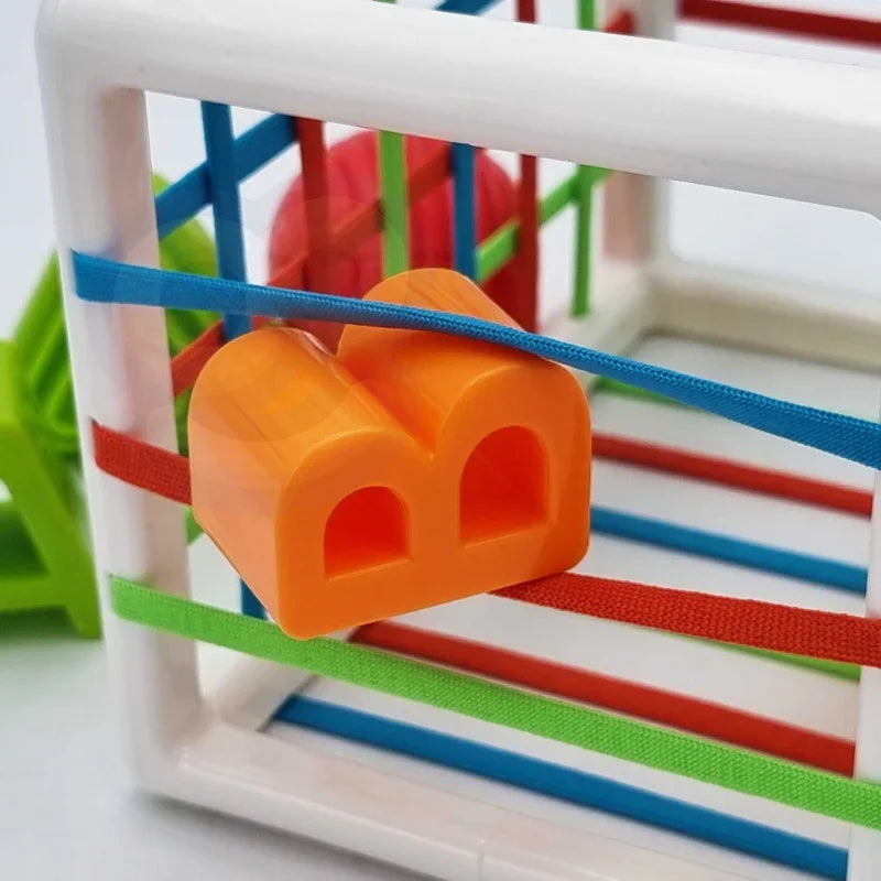 WOOPIE BABY Elastyczna Kostka Sensoryczna Sorter dla Dzieci Kolorowe Kształty Alfabet 15 el. - zabawki-dla-dziewczynki