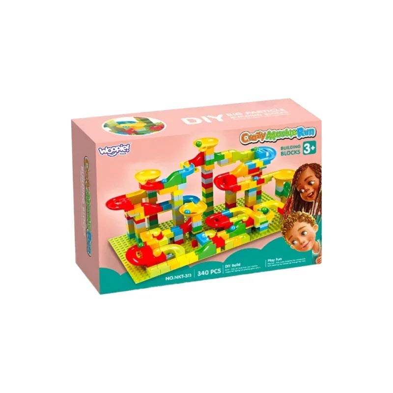 WOOPIE Tor Kulkowy Kulodrom Zjeżdżalnia dla Kulek Konstrukcja 340 el. - zabawki-dla-dziewczynki