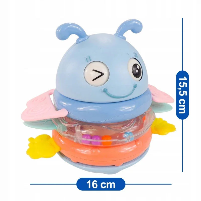 5-WOOPIE Baby Wańka Wstańka Zabawka Sensoryczna 2w1 Grzechotka Gryzak-5