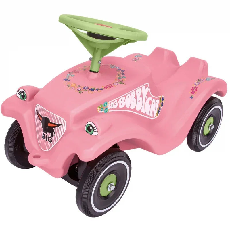 Różowy BIG Bobby Car Classic Flower zabawka ruchowa - zabawki-dla-dziewczynki