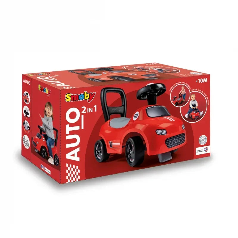 Smoby Czerwony Jeździk Ride-On stabilny i ergonomiczny pojazd - zabawki-dla-dziewczynki