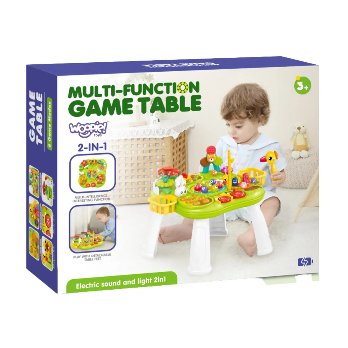 6-WOOPIE BABY Stolik Edukacyjny Interaktywny 2w1 Gra Łowienie Rybek Młotek Sorter Dźwięk Światło-6