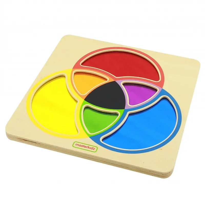 Drewniana układanka edukacyjna Masterkidz, kolorowe puzzle - zabawki-dla-dziewczynki