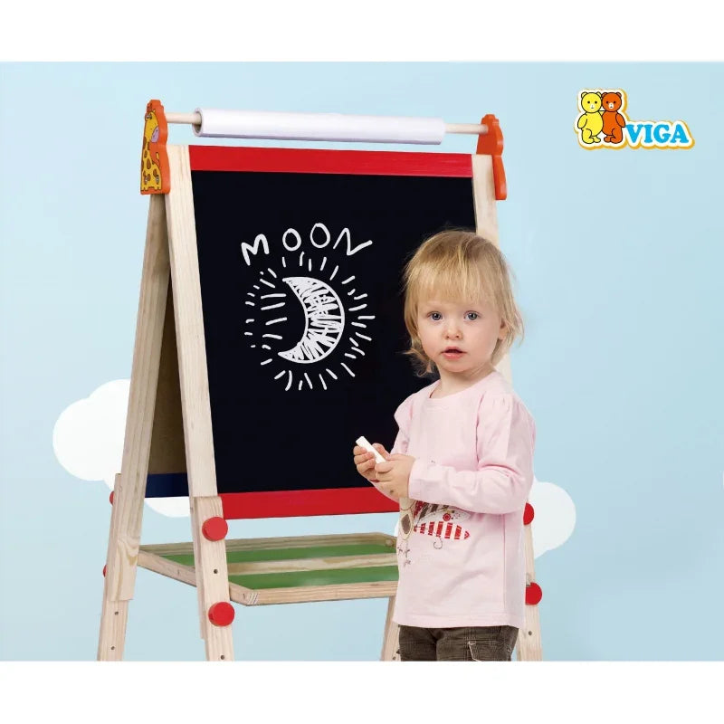 VIGA Tablica Do Rysowania Dwustronna Duża Magnetyczna - zabawki-dla-dziewczynki