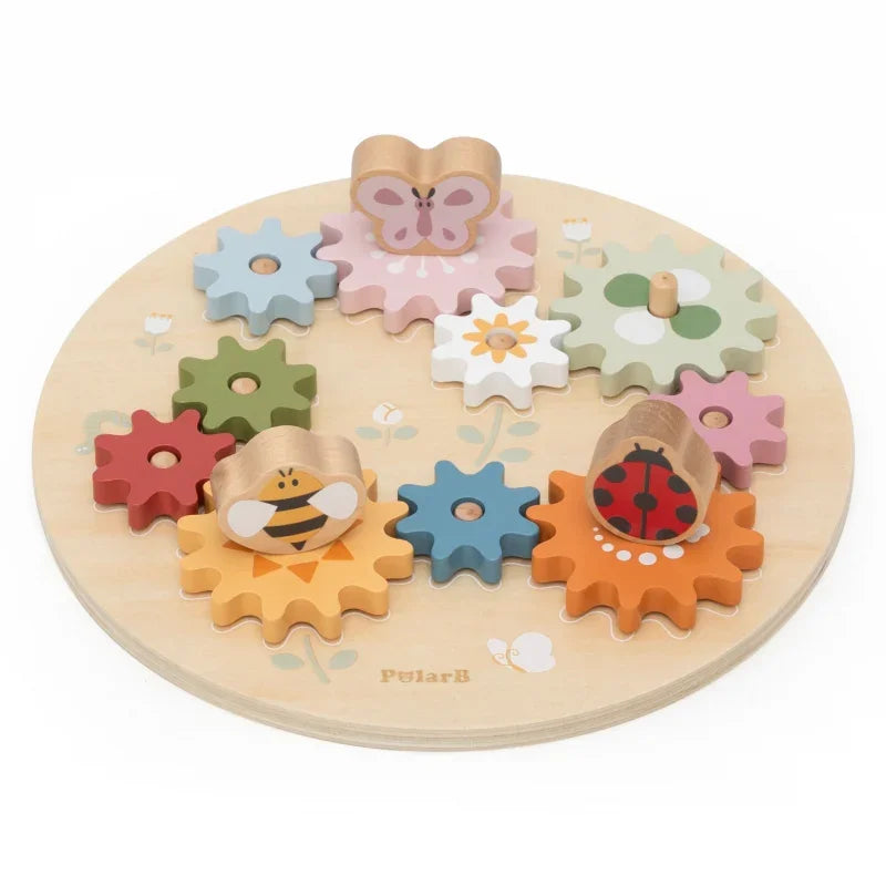 Drewniane Koła Zębate VIGA PolarB interaktywny zestaw - zabawki-dla-dziewczynki