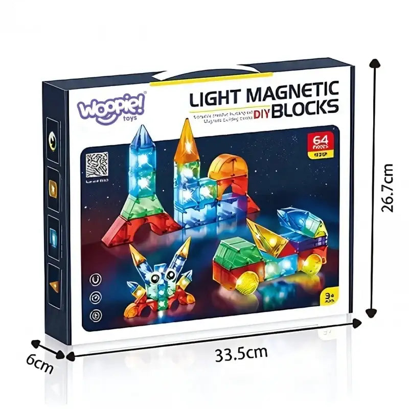 Zestaw WOOPIE klocki magnetyczne 3D 63 el. dla dzieci - zabawki-dla-dziewczynki
