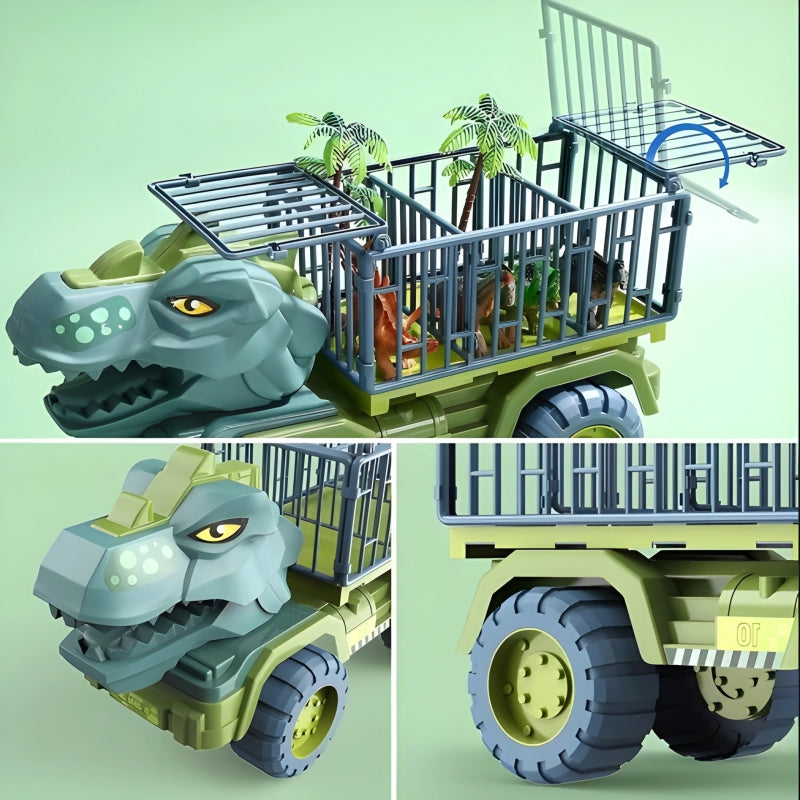 3-WOOPIE Ciężarówka Dinozaur Transporter Figurki-3