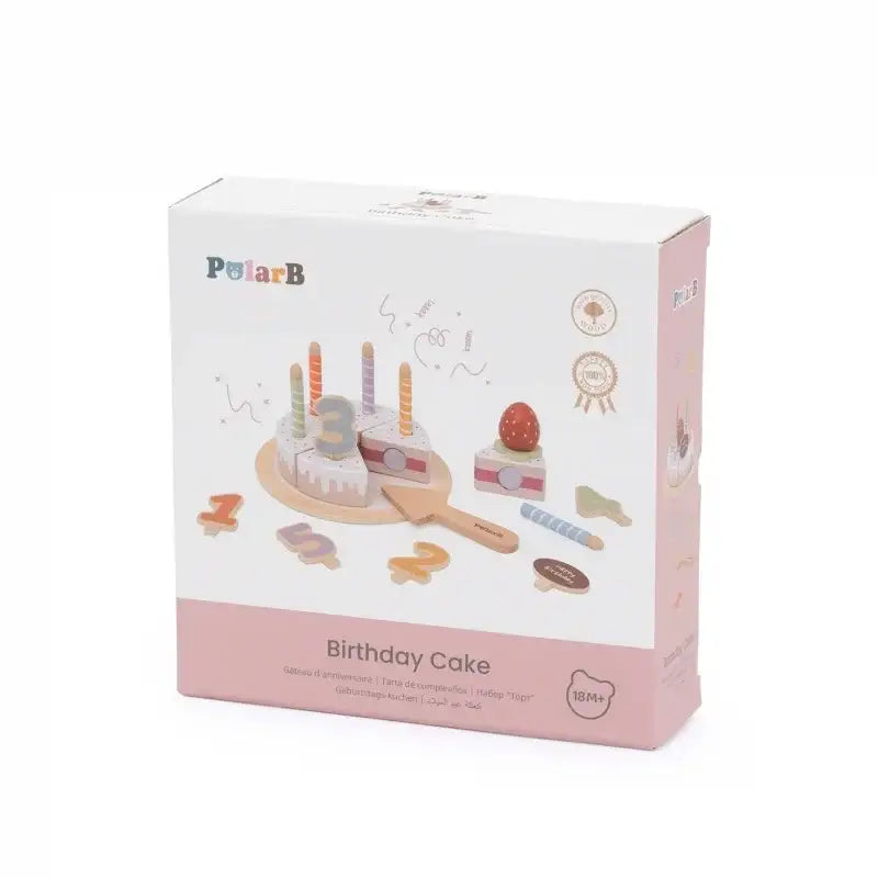 Drewniany tort urodzinowy VIGA kreatywna zabawa dla dzieci - zabawki-dla-dziewczynki