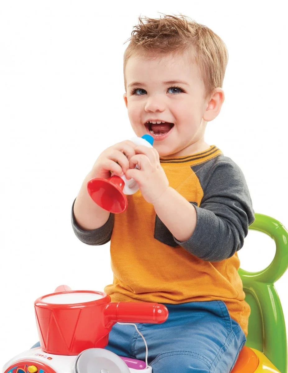 Jeździk Fisher Price Muzyczna Parada żółty - zabawki-dla-dziewczynki