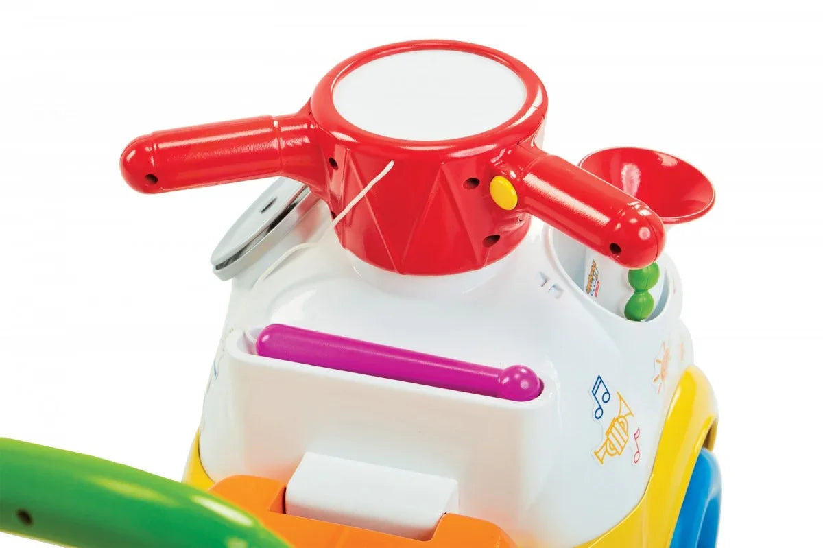 Jeździk Fisher Price Muzyczna Parada żółty - zabawki-dla-dziewczynki