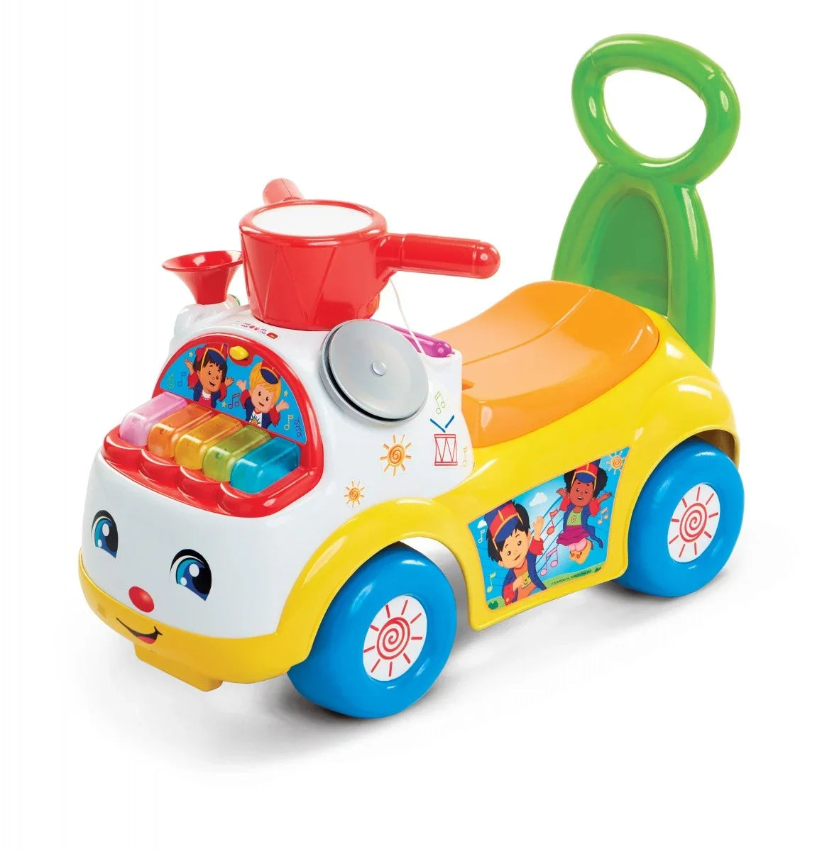 Jeździk Fisher Price Muzyczna Parada żółty - zabawki-dla-dziewczynki