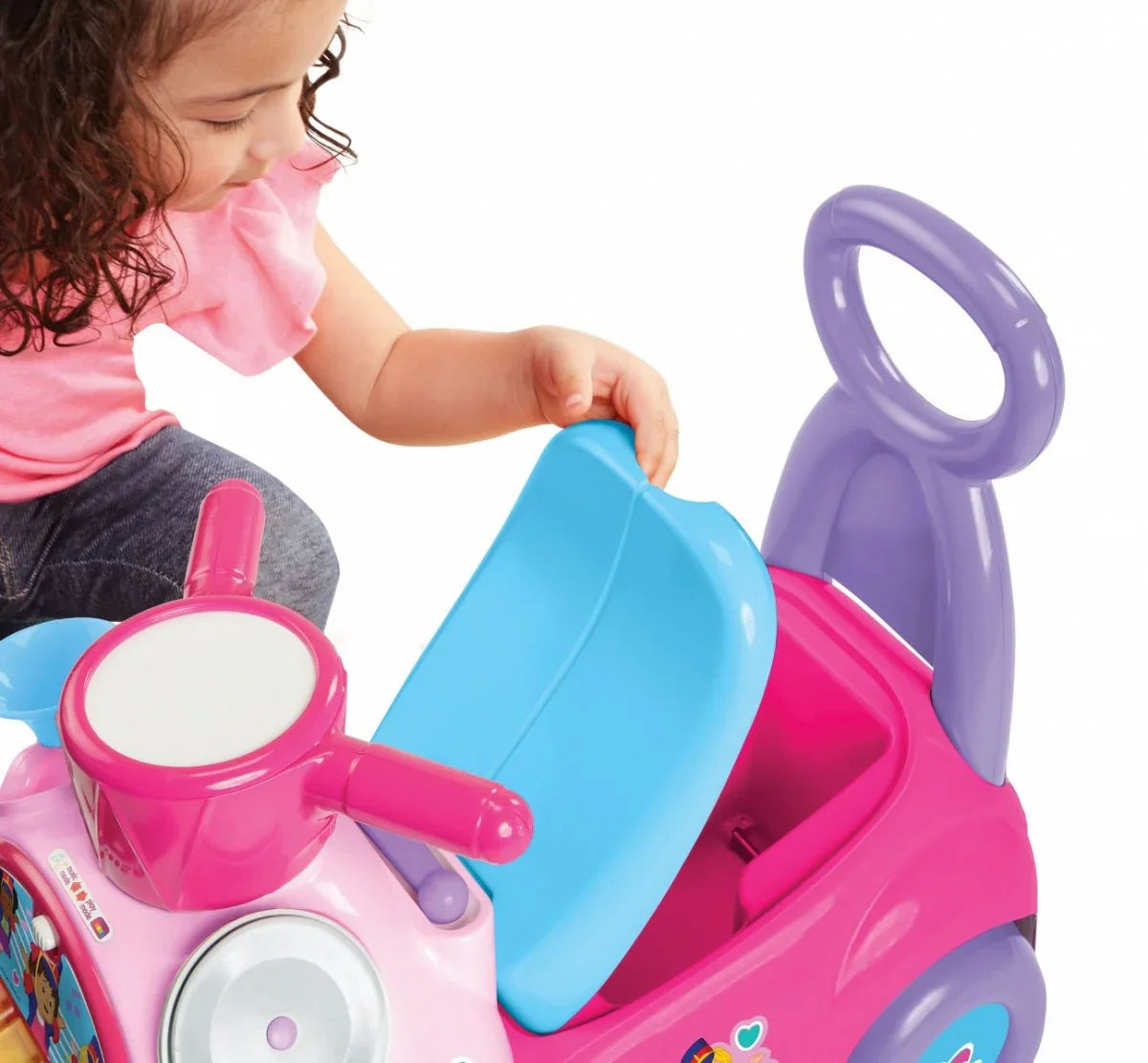 Jeździk Fisher Price Muzyczna Parada różowy - zabawki-dla-dziewczynki
