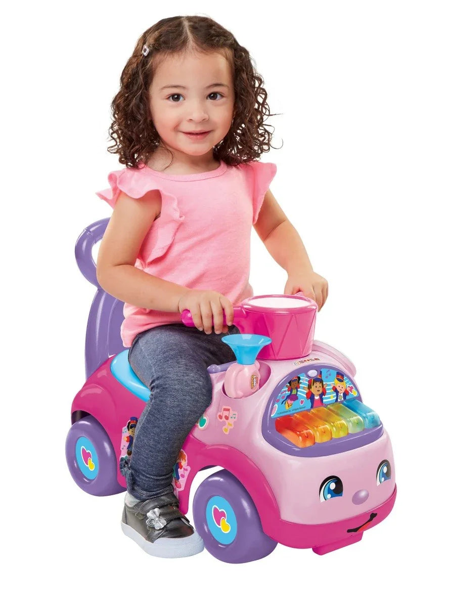 Jeździk Fisher Price Muzyczna Parada różowy - zabawki-dla-dziewczynki