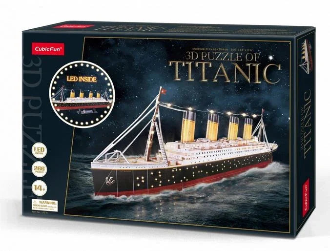 Puzzle 3D Titanic LED - zabawki-dla-dziewczynki
