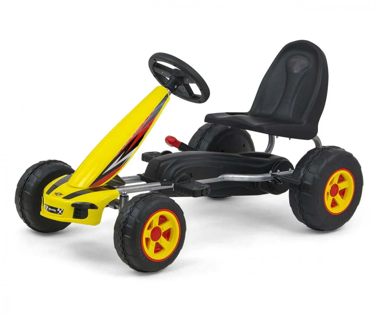 Gokart na pedały Viper Yellow - zabawki-dla-dziewczynki