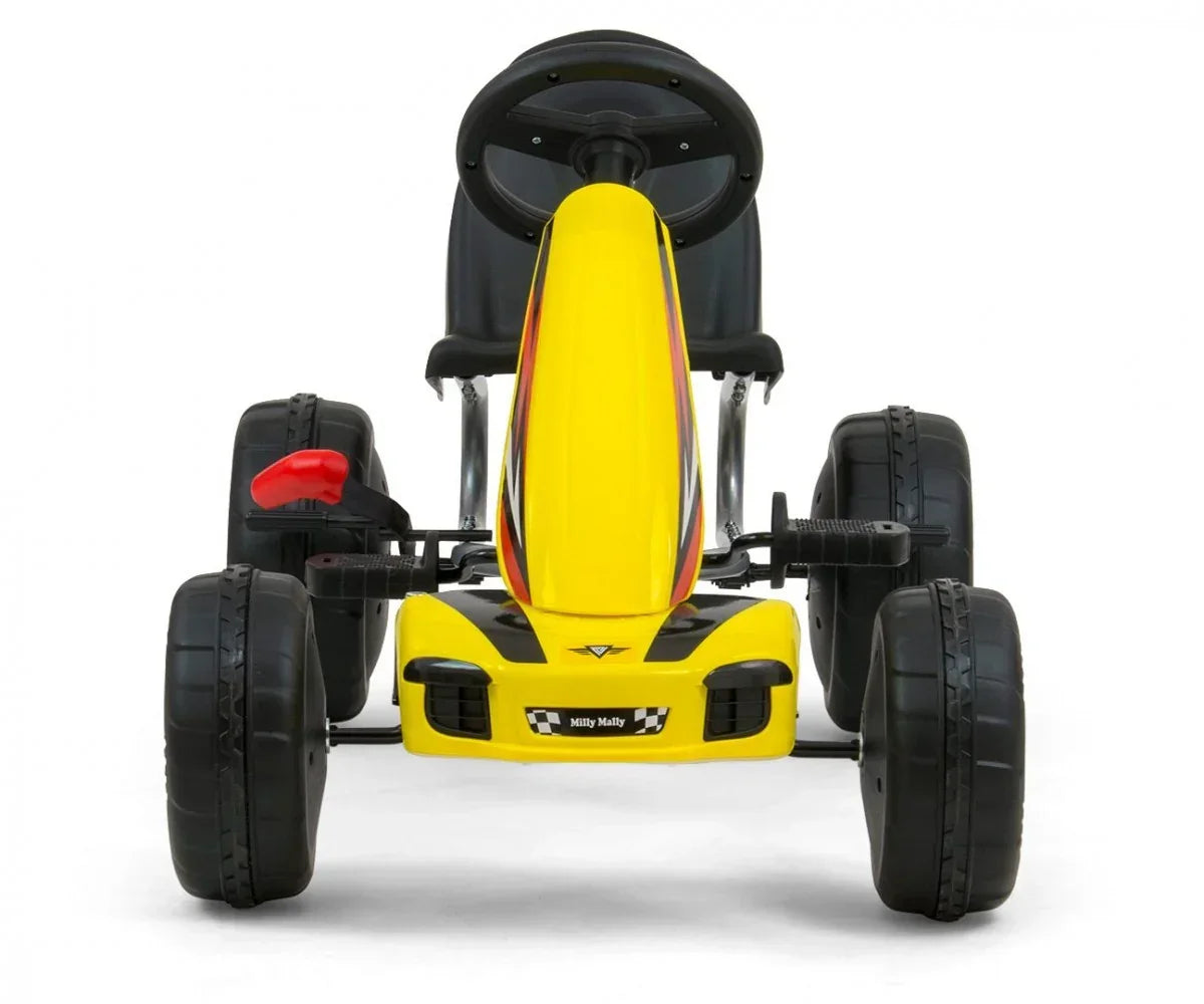 Milly Mally Gokart na pedały Viper Yellow - zabawki-dla-dziewczynki