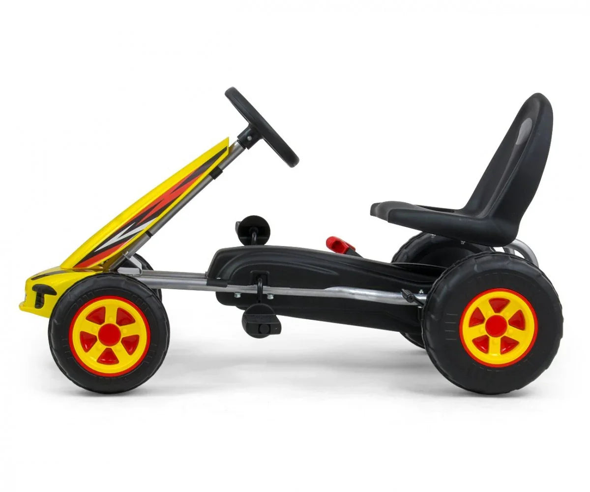 Gokart na pedały Viper Yellow - zabawki-dla-dziewczynki