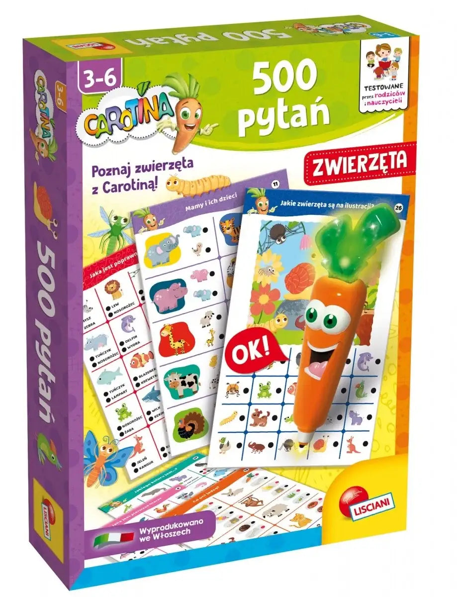 Gra wiedzy dla dzieci Lisciani Carotina zwierzęta i przyroda
