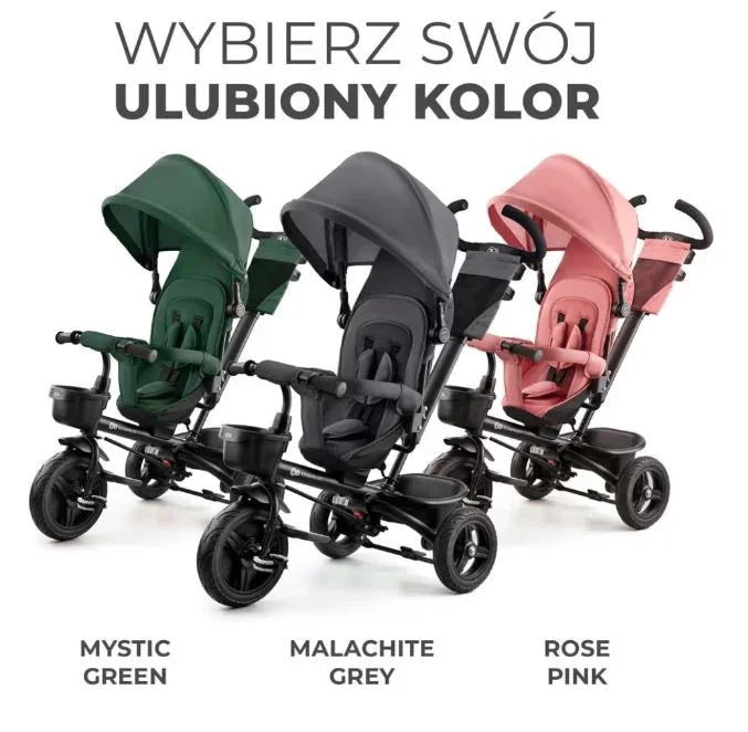Rowerek trójkołowy AVEO MALACHITE GREY - zabawki-dla-dziewczynki