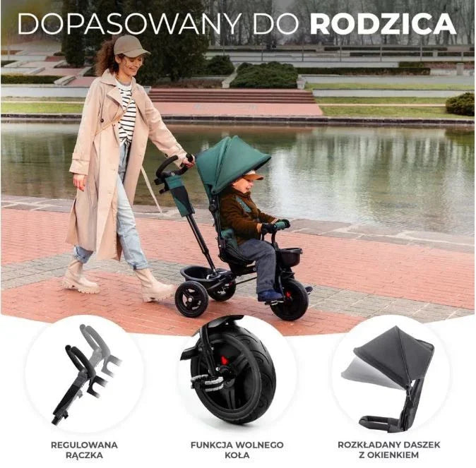 Rowerek trójkołowy AVEO MALACHITE GREY - zabawki-dla-dziewczynki