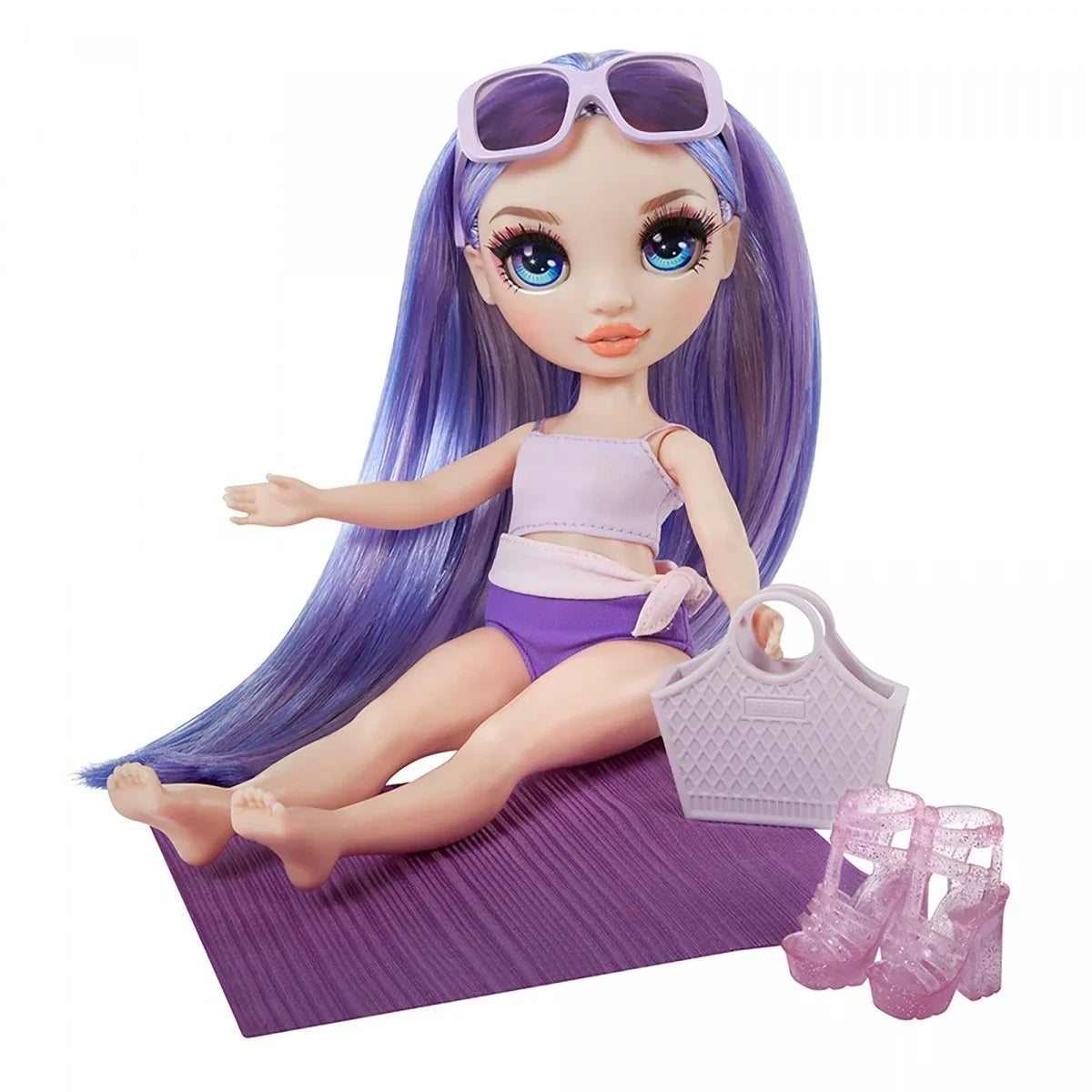 Lalka Rainbow High Swim Style Violet - zabawki-dla-dziewczynki