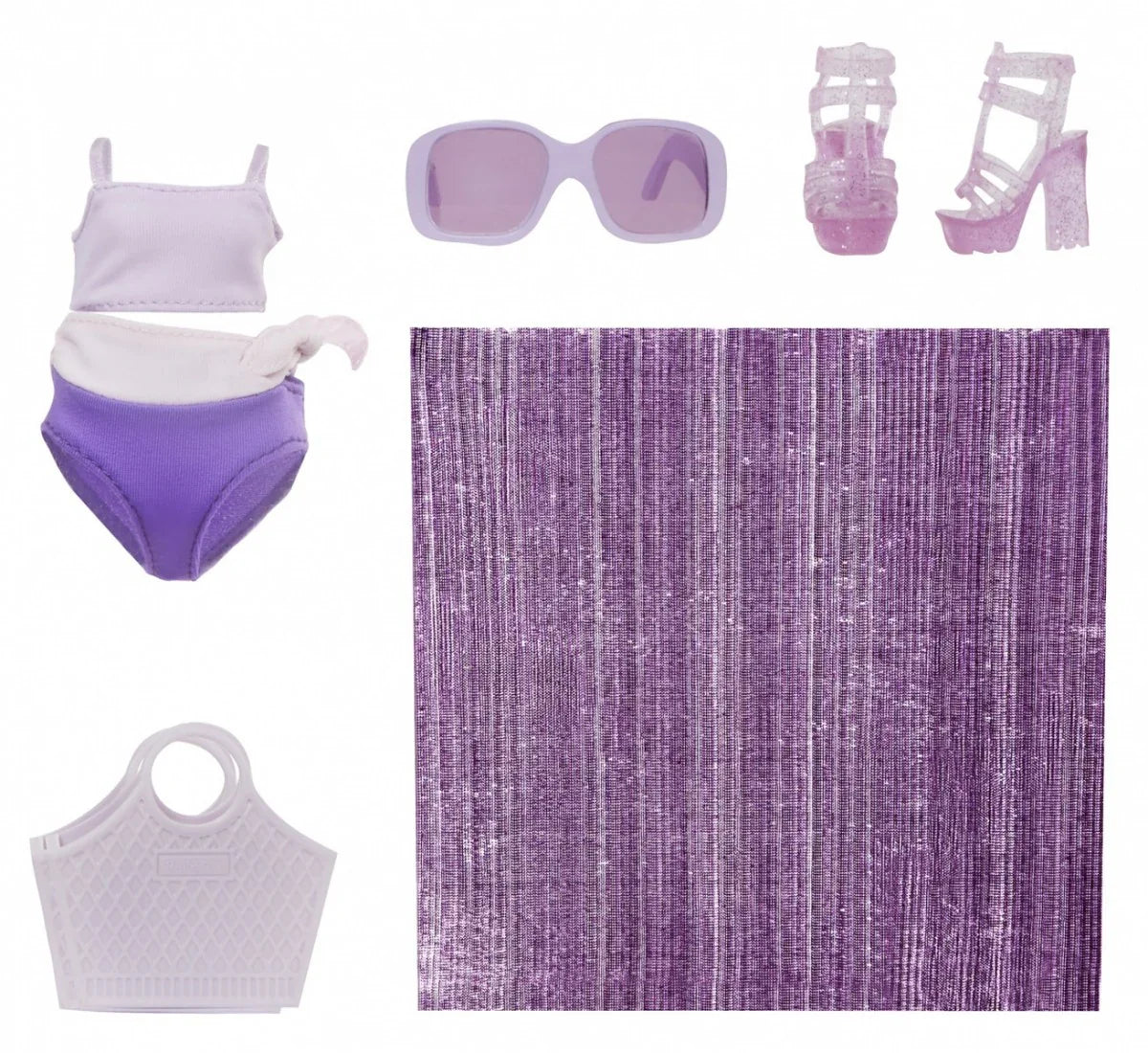 Lalka Rainbow High Swim Style Violet - zabawki-dla-dziewczynki
