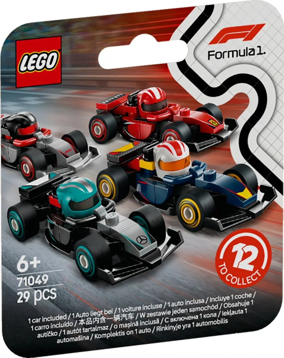 Klocki Minifigures 71049 Kolekcjonerski bolid F1 (display 36 sztuk) - zabawki-dla-dziewczynki