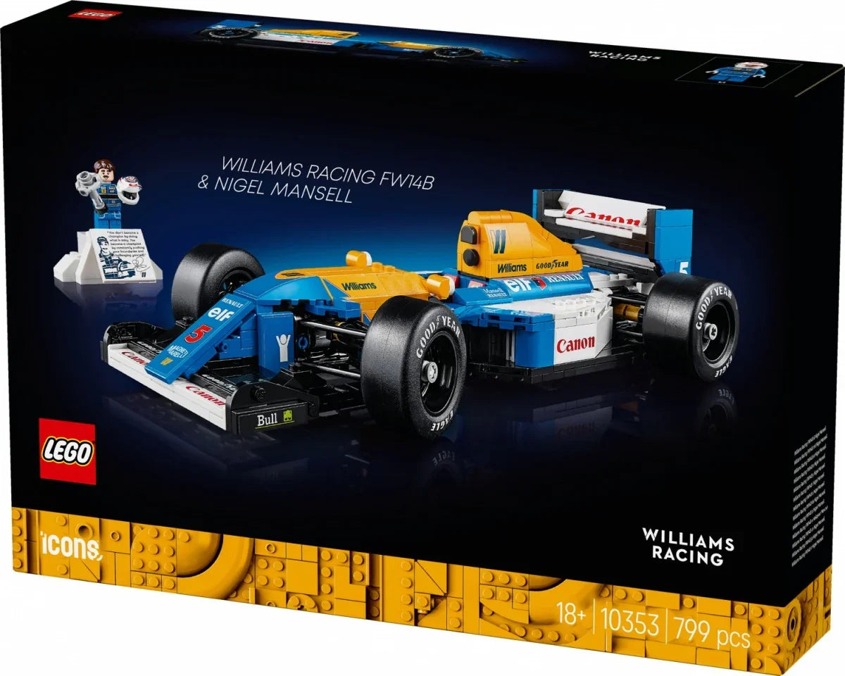 Klocki Icons 10353 Williams Racing FW14B i Nigel Mansell - zabawki-dla-dziewczynki