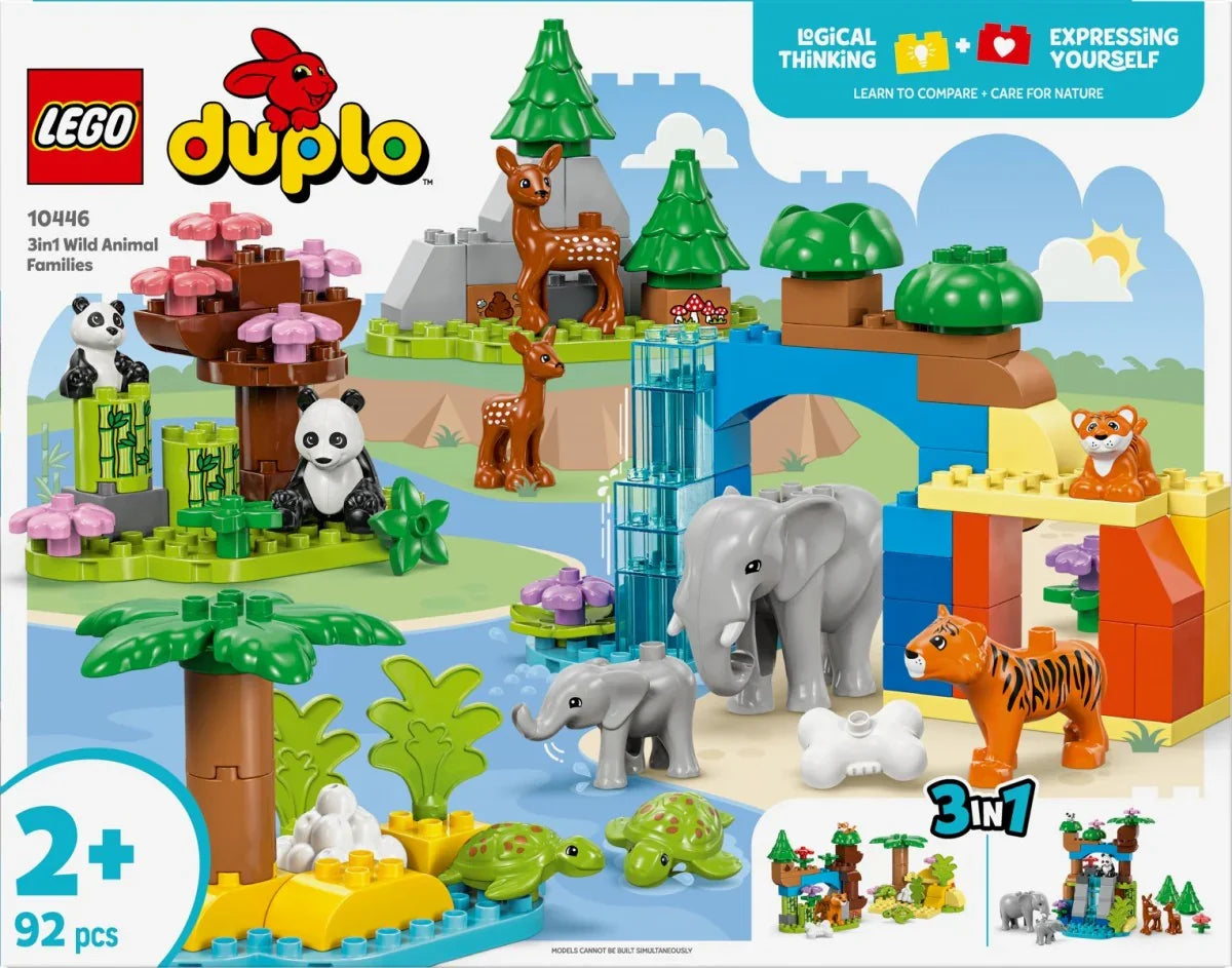 Klocki DUPLO 10446 Rodziny dzikich zwierząt 3 w 1 - zabawki-dla-dziewczynki