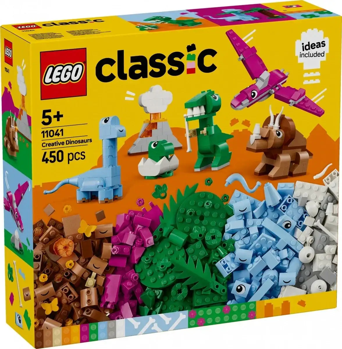 Zestaw LEGO Classic dinozaury, kreatywna zabawka edukacyjna dla dzieci, 450 elementów - zabawki-dla-dziewczynki