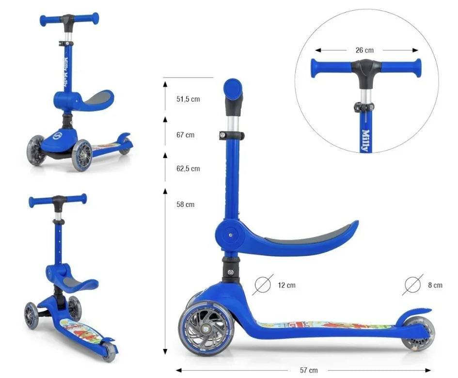 Hulajnoga Scooter Fuzzy Blue - zabawki-dla-dziewczynki