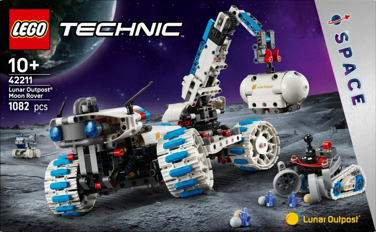 LEGO Klocki Technic 42211 Kosmiczny łazik księżycowy Lunar Outpost - zabawki-dla-dziewczynki