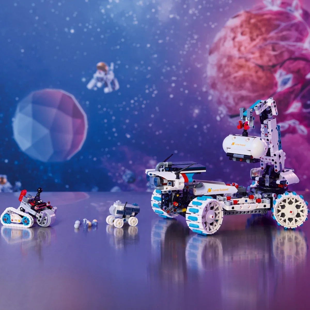 LEGO Klocki Technic 42211 Kosmiczny łazik księżycowy Lunar Outpost - zabawki-dla-dziewczynki