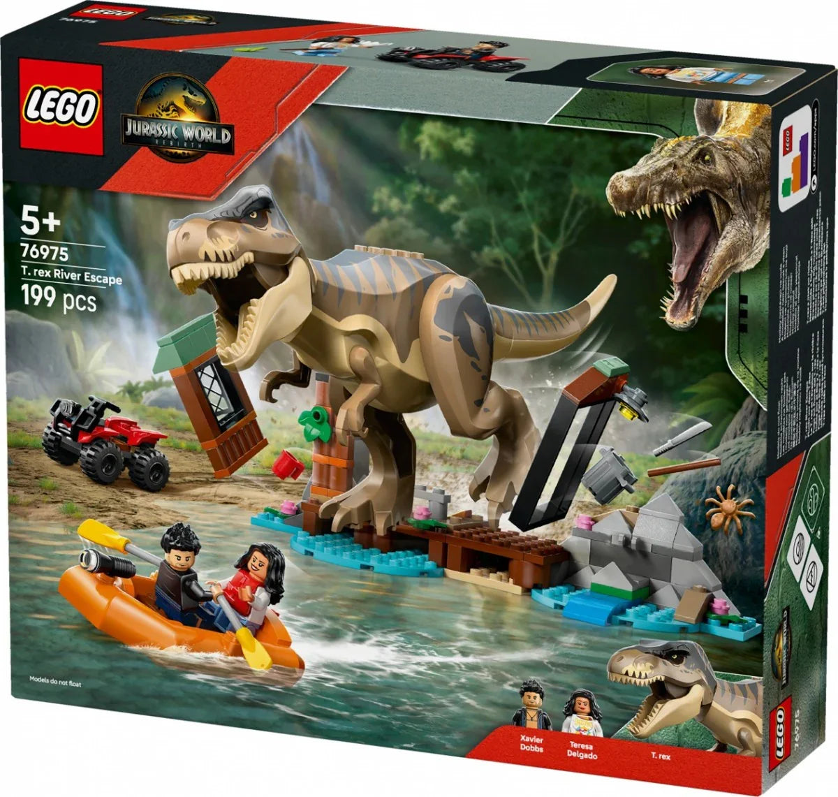LEGO Klocki Jurassic World 76975 Ucieczka rzeką przed tyranozaurem - zabawki-dla-dziewczynki