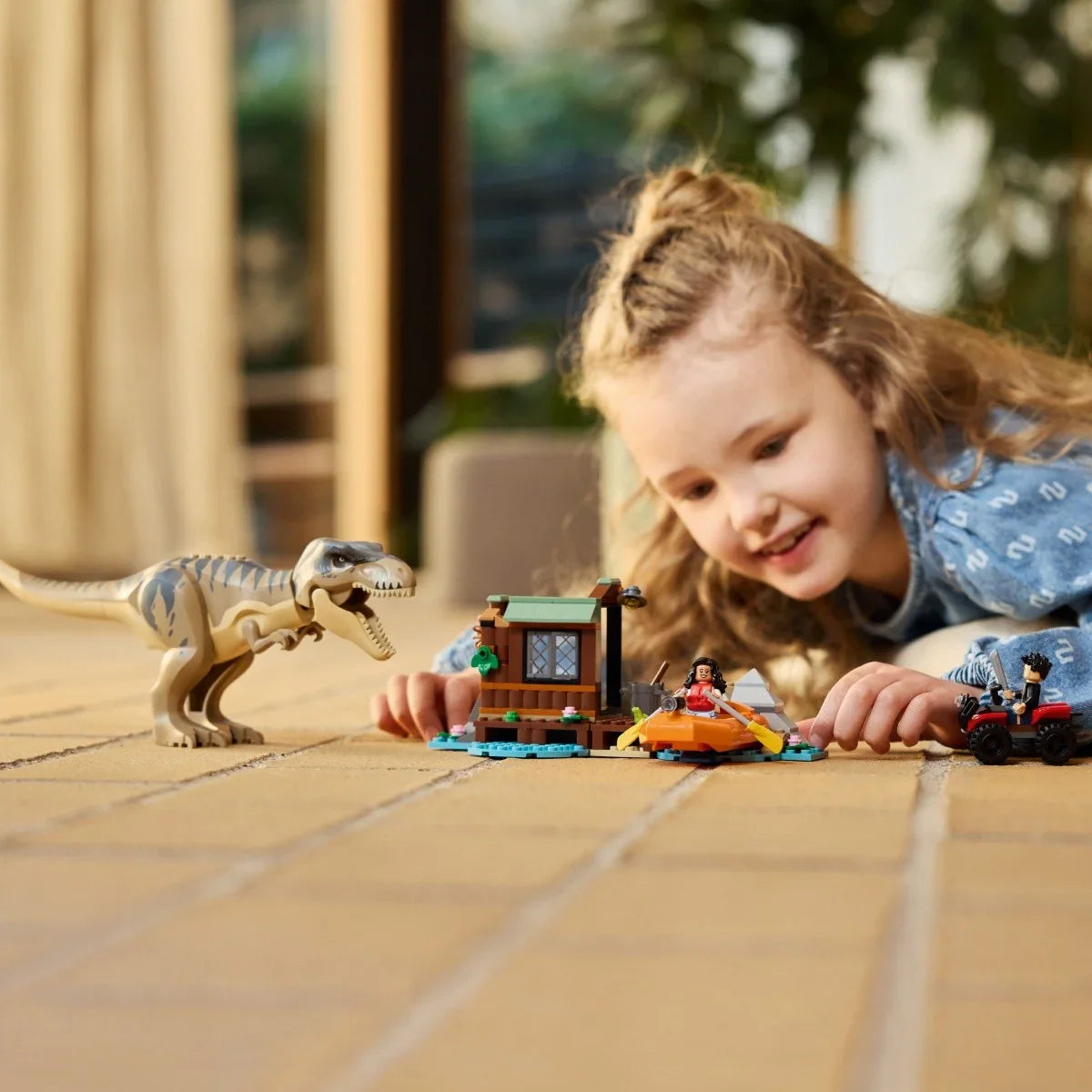 LEGO Klocki Jurassic World 76975 Ucieczka rzeką przed tyranozaurem - zabawki-dla-dziewczynki