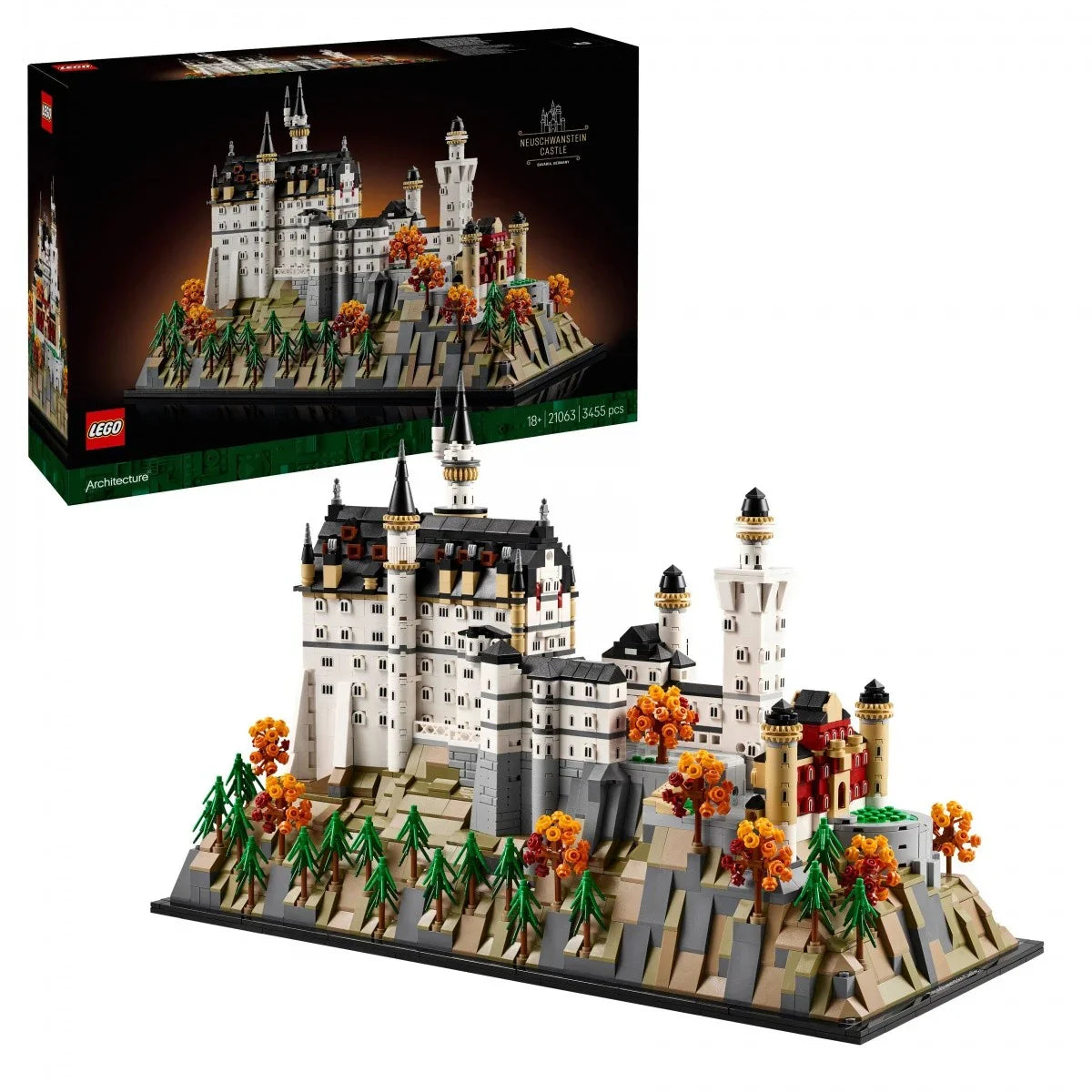 LEGO Klocki Architecture 21063 Zamek Neuschwanstein - zabawki-dla-dziewczynki